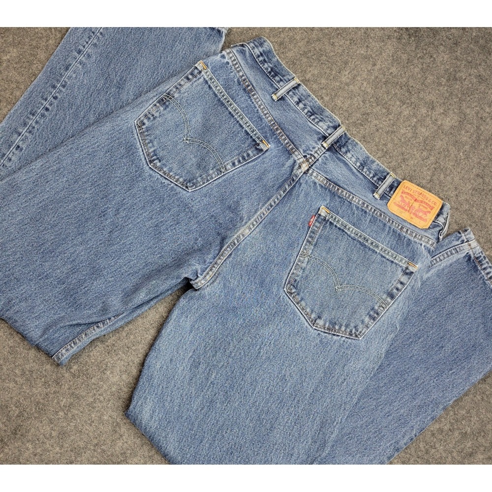 Levis 550 Jeans Mens 40x38 Blue Denim Boho Streetwear Grunge Americana Festival